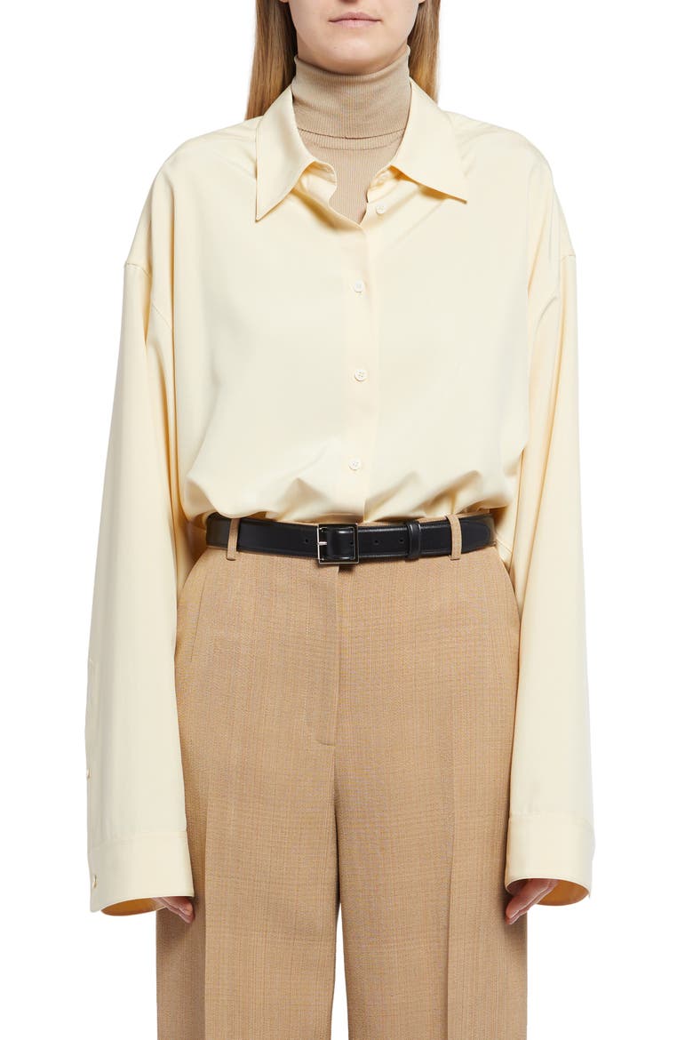 Caroline Oversize Button-Up Shirt, Main, color, OYSTER