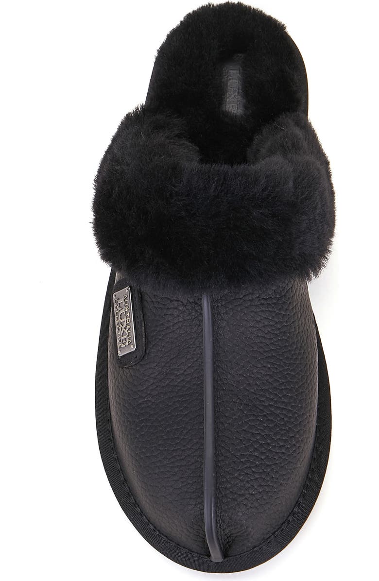 Australia Luxe Collective Genuine Shearling Mule Slipper, Alternate, color, Crow