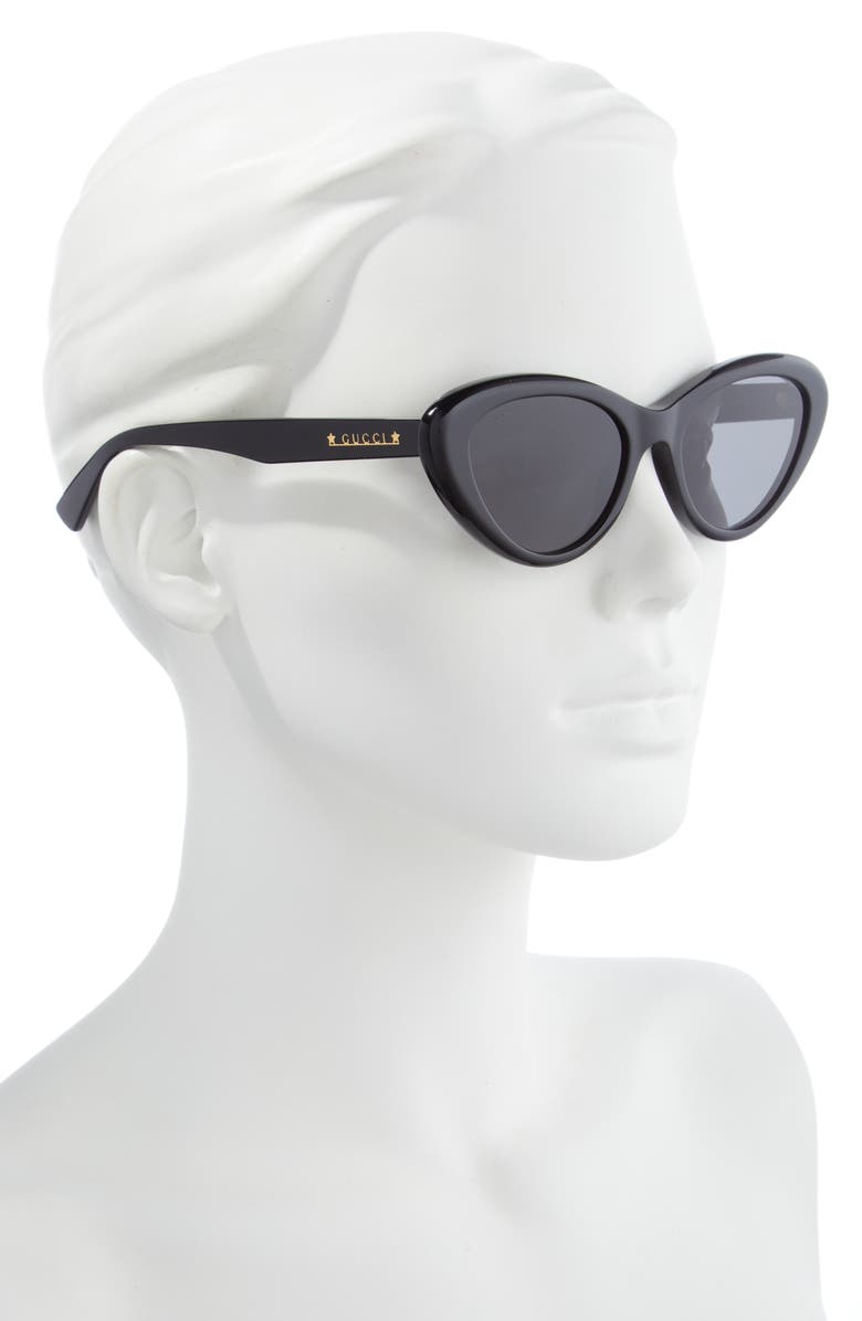 Gucci 54mm Oval Sunglasses, Alternate, color, 