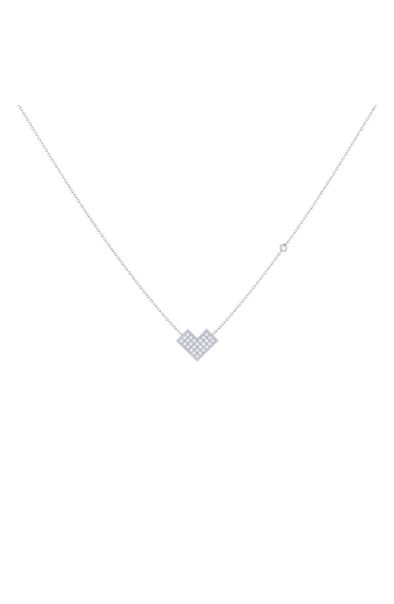 LuvMyJewelry One way Arrow Sterling Silver Diamond Necklace, Alternate, color, 