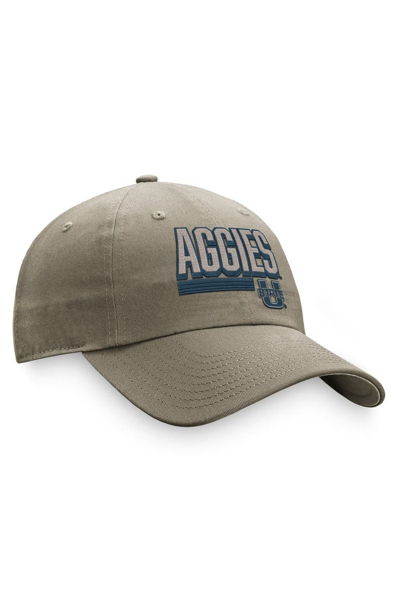 TOP OF THE WORLD Men's Top of the World Khaki Utah State Aggies Slice Adjustable Hat, Alternate, color, Khaki