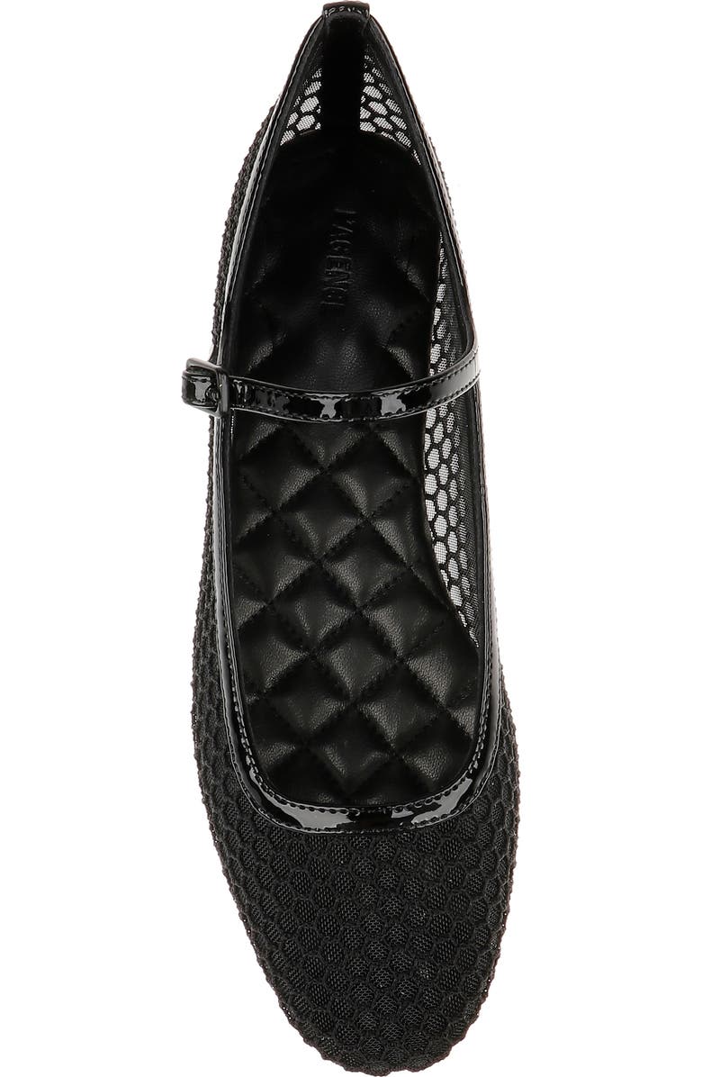 L'AGENCE Grainne Mary Jane Flat, Alternate, color, Black Mesh
