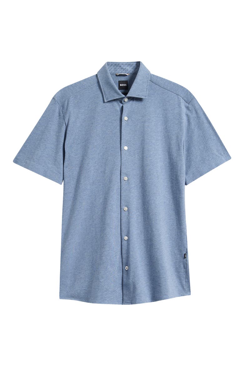 Roan Stretch Cotton Button-Up Shirt, Alternate, color, OPEN BLUE