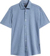 BOSS Roan Stretch Cotton Button-Up Shirt
