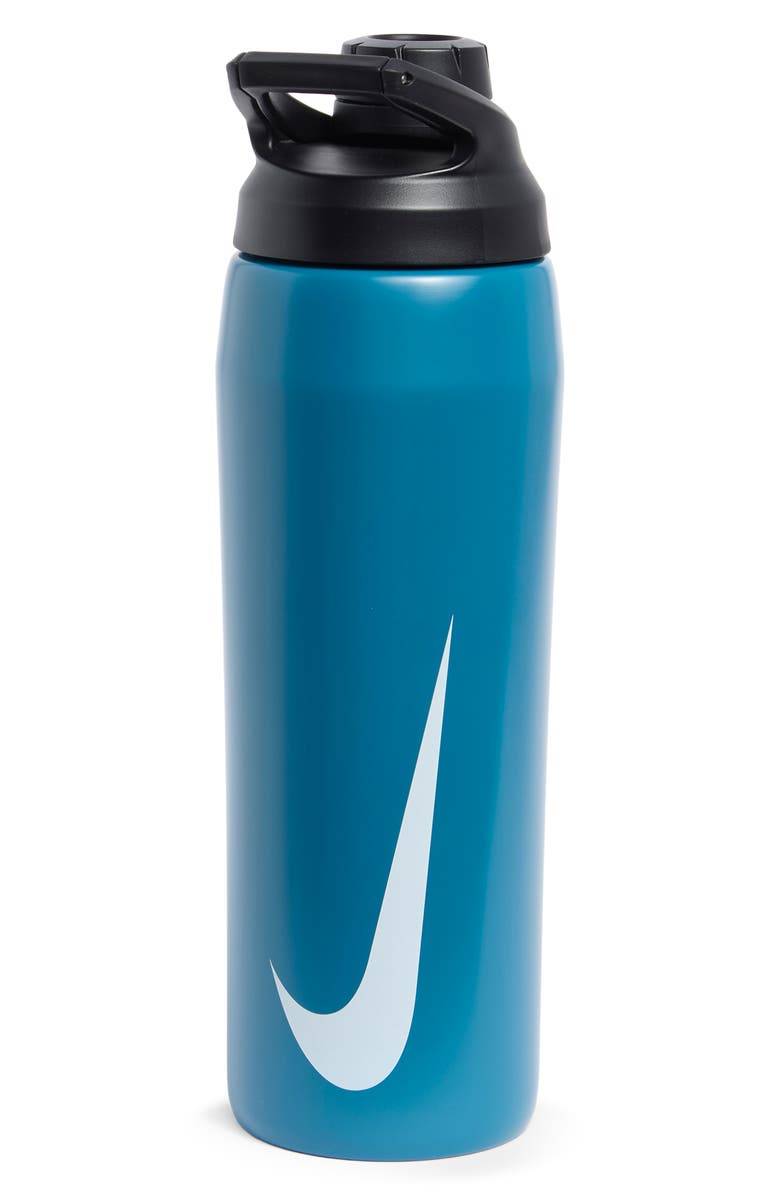 Nike Hypercharge 24-Ounce Stainless Steel Chug Water Bottle, Main, color, Blue