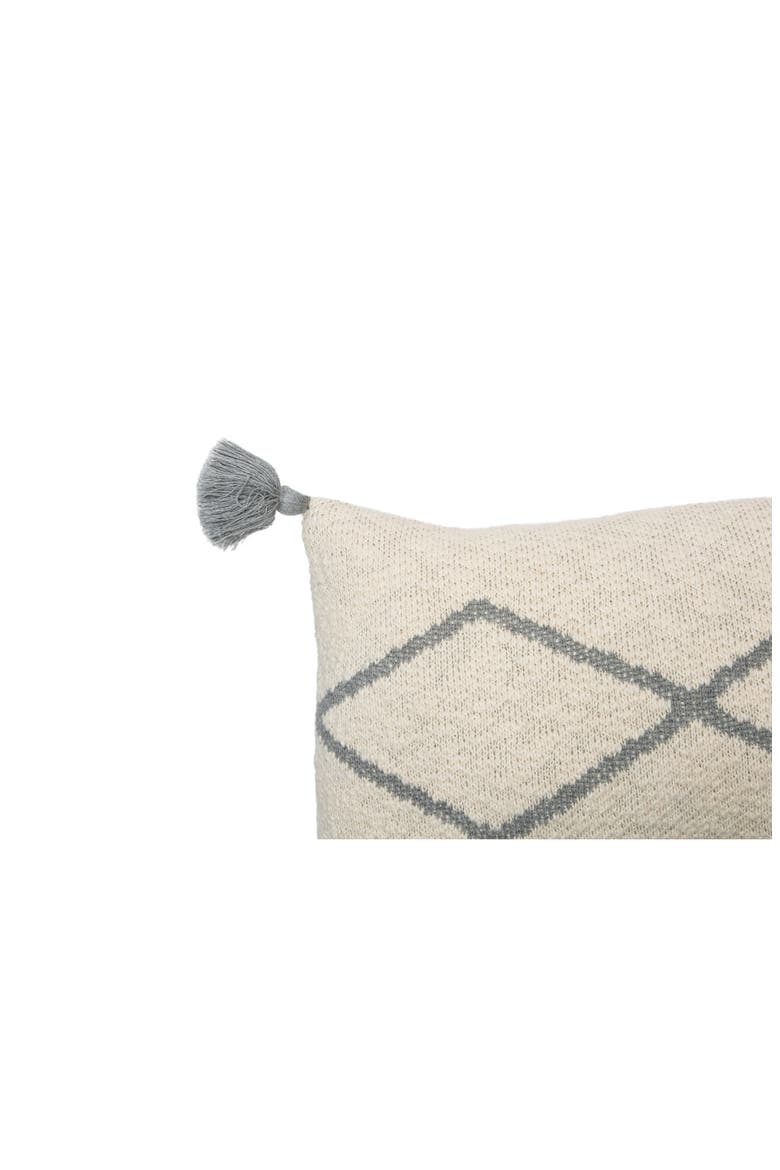 Oasis Tassel Knit Accent Pillow, Alternate, color, GREY