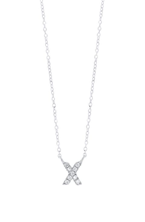 Icon Diamond Initial Pendant Necklace