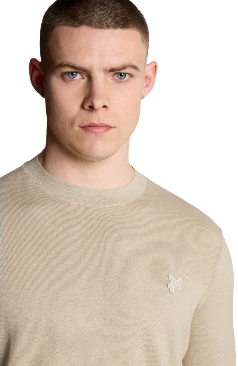 Lyle & Scott Tonal Superfine Crew Neck Sweater, Alternate, color, Willow Grey