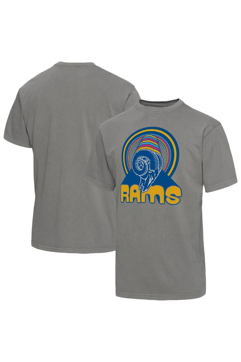 Men's Junk Food Graphite Los Angeles Rams Wonderland Infinity Vibe T-Shirt, Main, color, Graphite