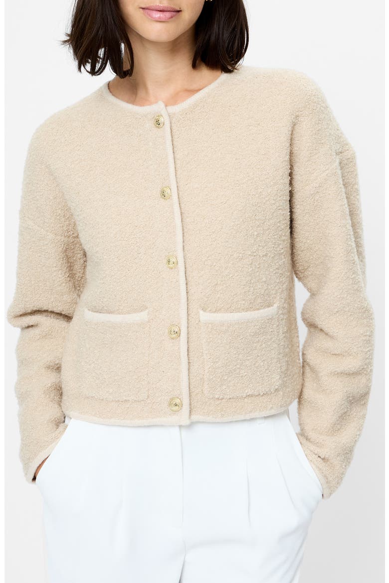Effie Bouclé Cardigan, Main, color, OATMEAL MELANGE