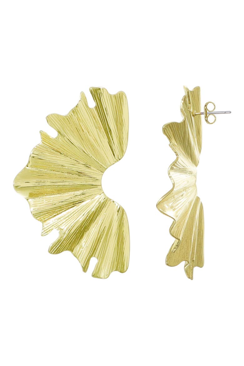 Wave Statement Earrings, Alternate, color, GOLD