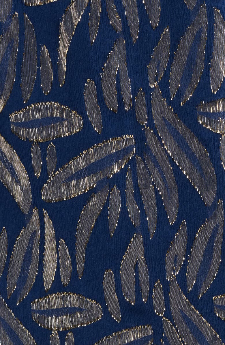 Lilly Pulitzer<sup>®</sup> Evaline Long Sleeve Silk Blend Drop Waist Dress, Alternate, color, Navy Leafy Babe