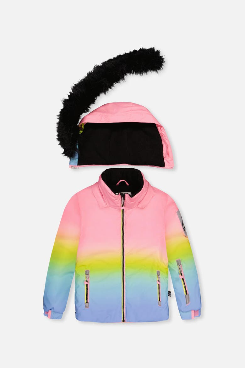 Play Gradient Jacket & Gummy Bear Pants Two Piece Snowsuit, Alternate, color, Multicolor Gradient