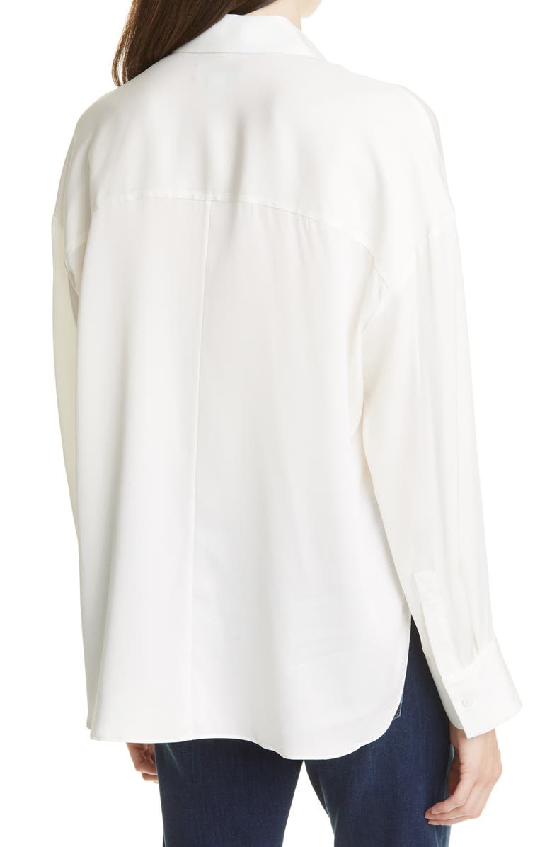 Nordstrom Signature Relaxed Stretch Silk Shirt, Alternate, color, 