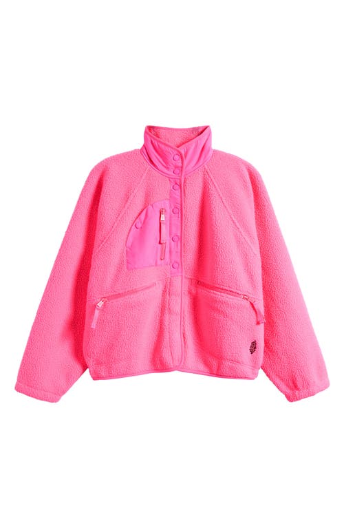 Free People Fp Movement Hit The Slopes Fleece Jacket In Pink