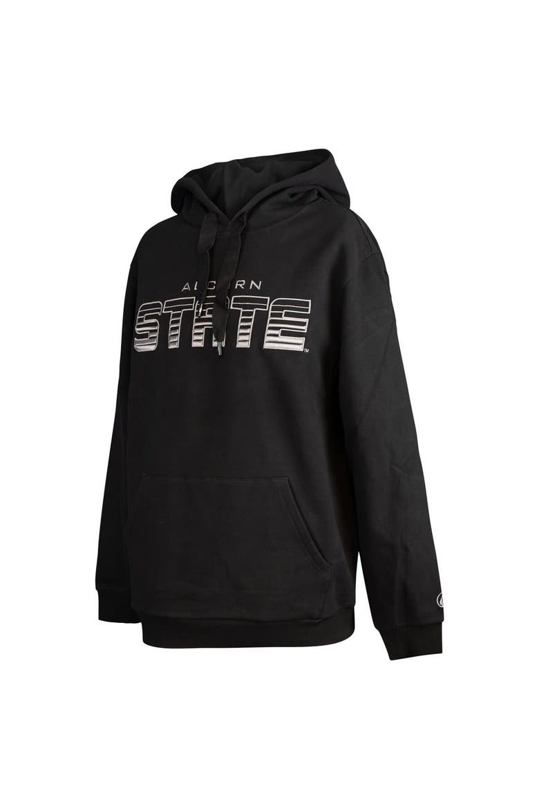 Men's FISLL  Black Alcorn State Braves Puff Print Sliced Pullover Hoodie, Alternate, color, Black