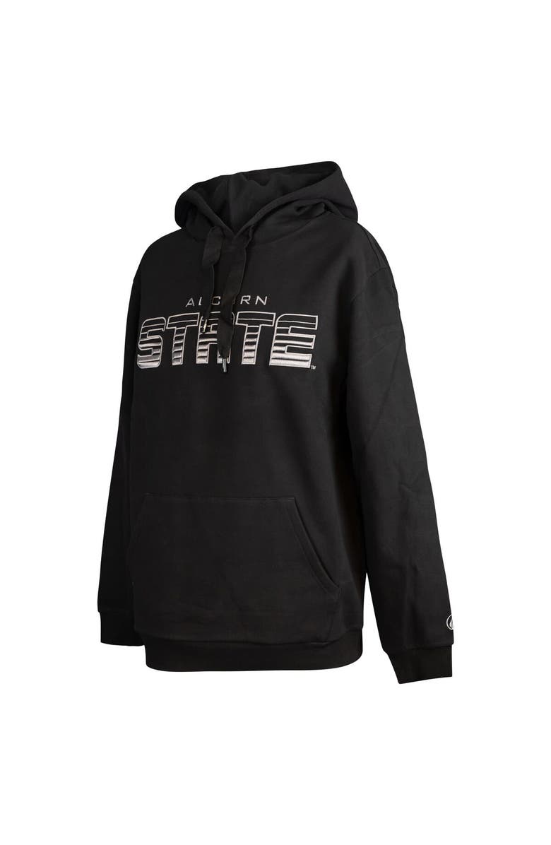 FISLL Men's FISLL Black Alcorn State Braves Puff Print Sliced Pullover Hoodie, Alternate, color, Black