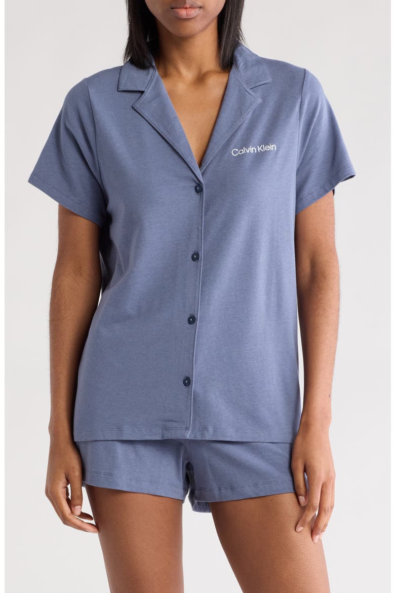 Short Pajamas, Main, color, SCORCHED DENIM