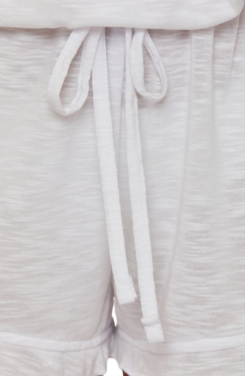 Becca Breezy Basics Off the Shoulder Cover-Up Romper, Alternate, color, White