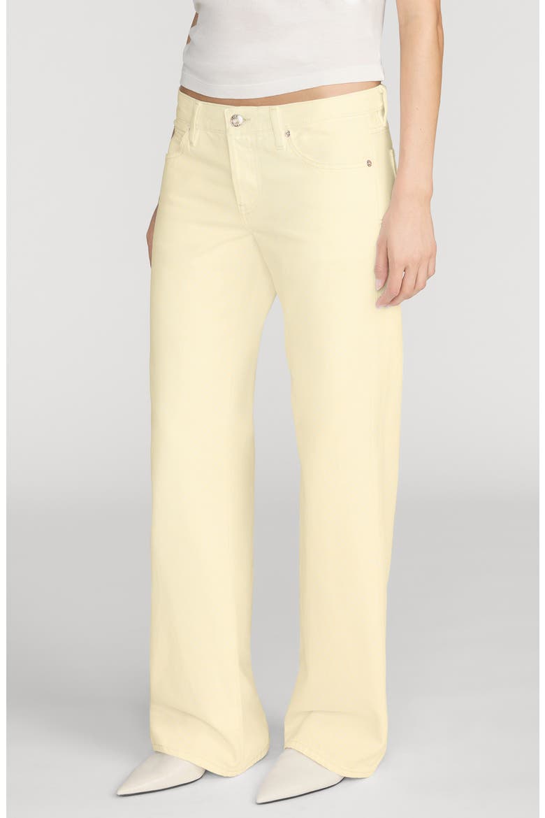 The Pixie Gray Low Rise Wide Leg Jeans, Alternate, color, LIMONCELLO
