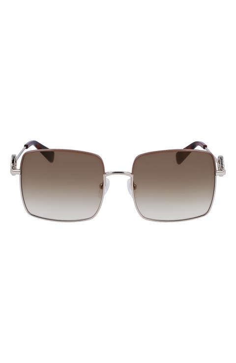 Medallion 55mm Gradient Square Sunglasses