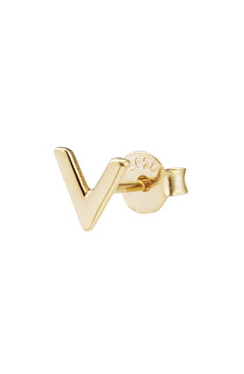 Adornia Fine Initial Stud Earrings