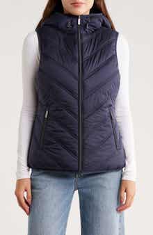 Michael Kors Water Resistant Reversible Packable Quilted Vest
