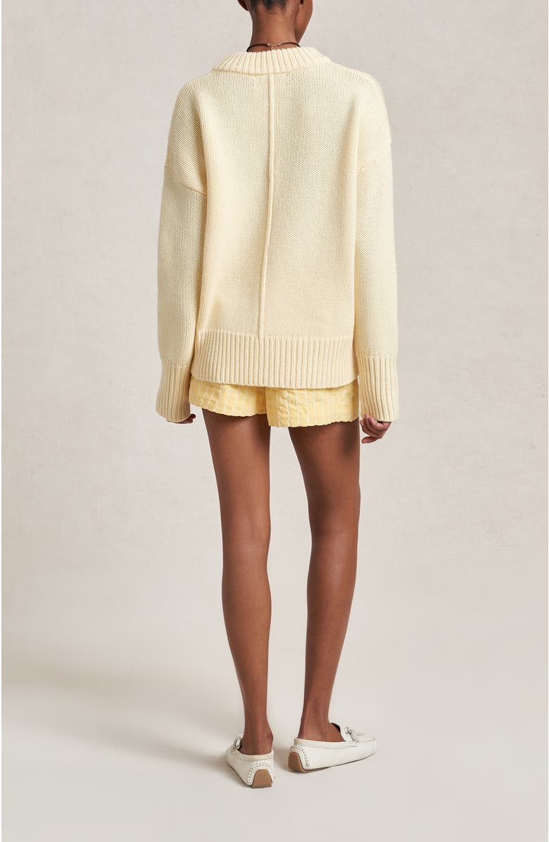 La Ligne Solid Marin Sweater, Alternate, color, Butter