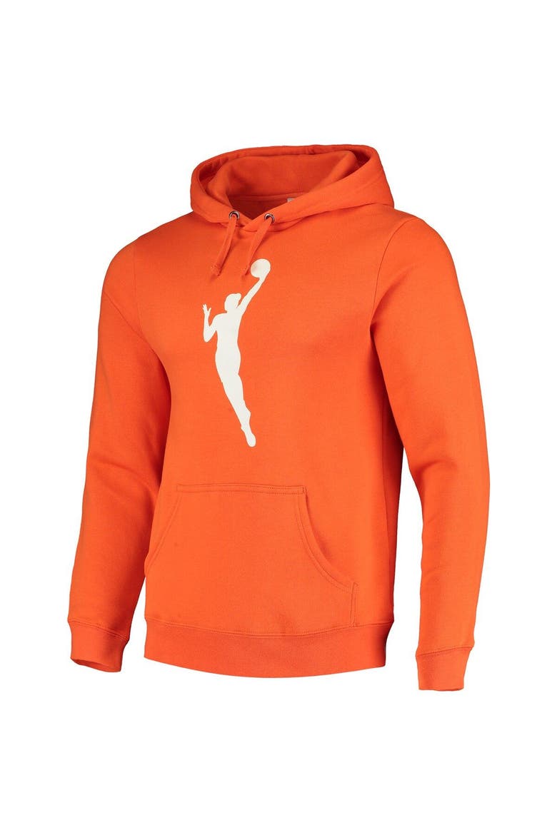 Men's Fanatics Branded Orange WNBA Logo Fitted Pullover Hoodie, Alternate, color, Orange