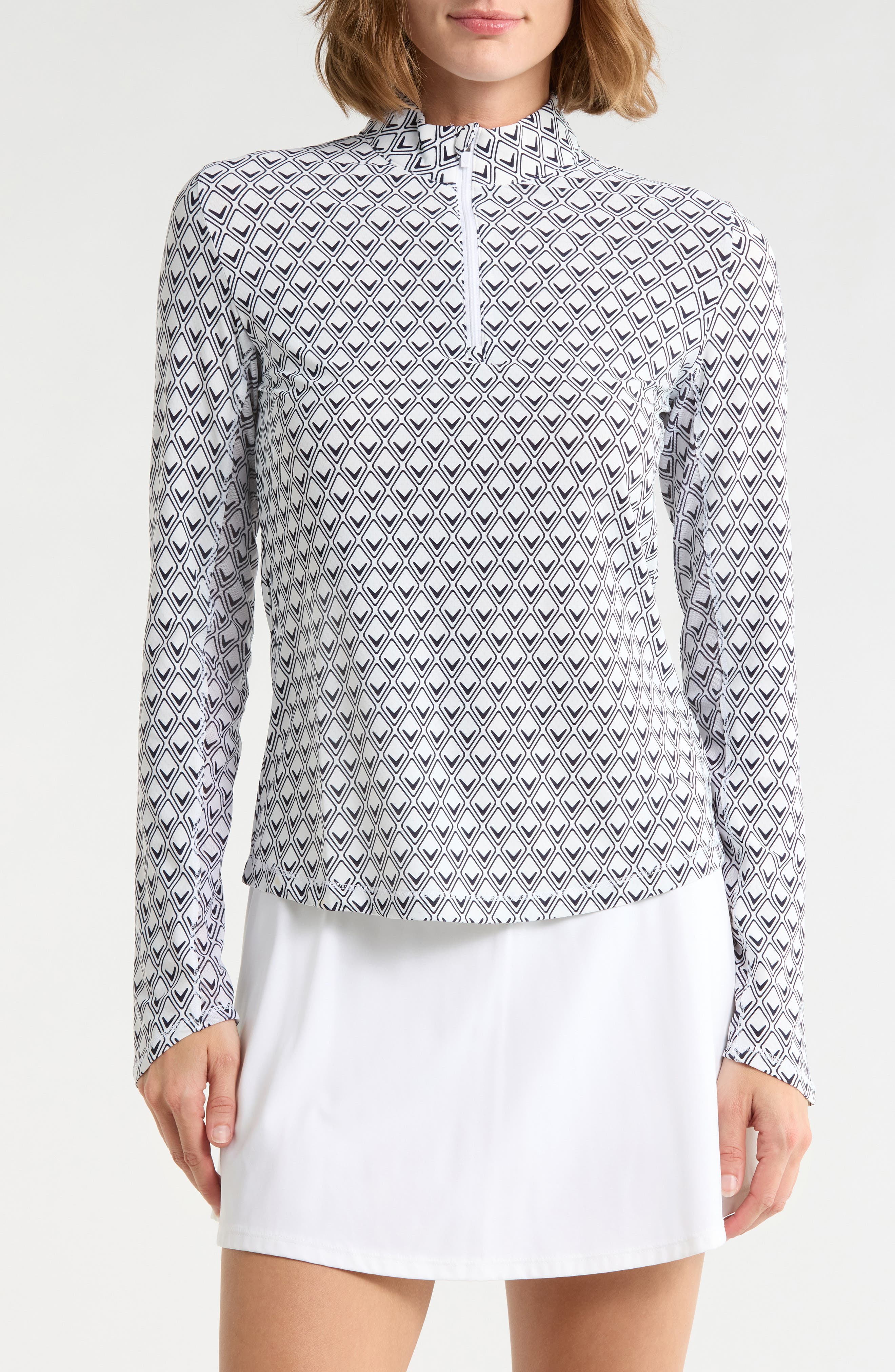Callaway Geometric Chevron Quarter Zip Pullover