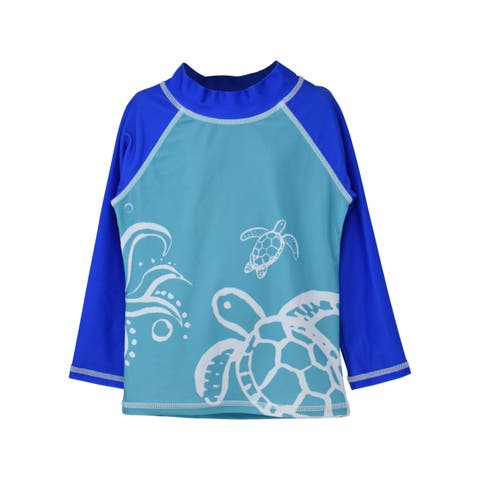 Sustainably Made UPF 50+ Kids' Graphic Rash Guard Swim Top