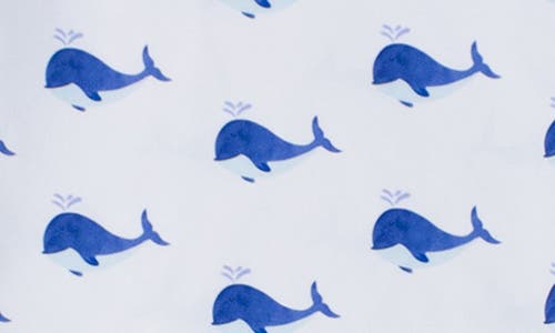 Ruggedbutts Whale Print Long Sleeve Rashguard & Swim Trunks Set In Blue