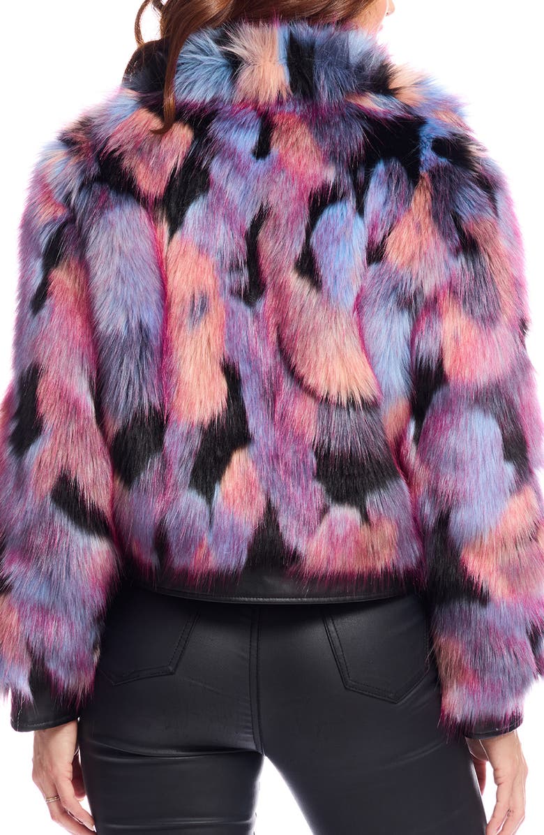 DONNA SALYERS FABULOUS FURS Cosmo Faux Fur Crop Jacket, Alternate, color, 