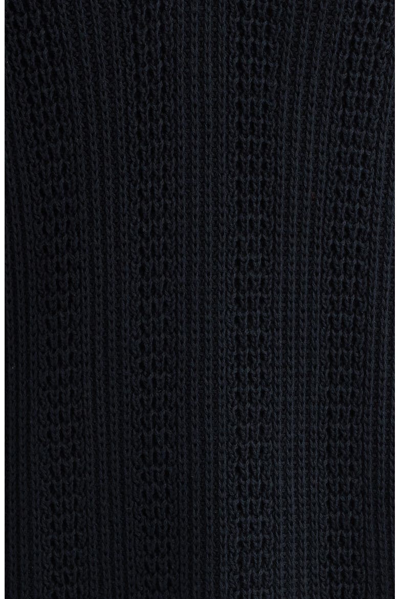 Short Sleeve Polo Sweater, Alternate, color, BLACK CAVIAR