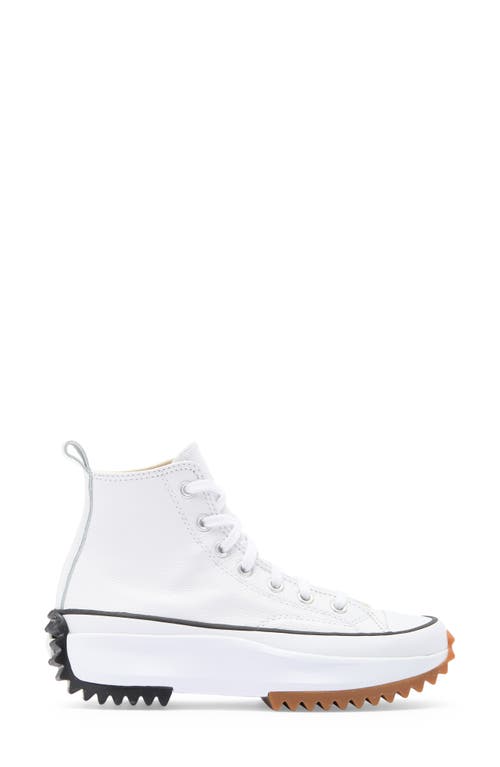 Converse Run Star Hike High-top Sneakers In White/black/gum