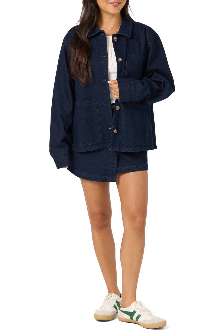 OG Chance Denim Jacket, Alternate, color, DARK INDIGO WASH