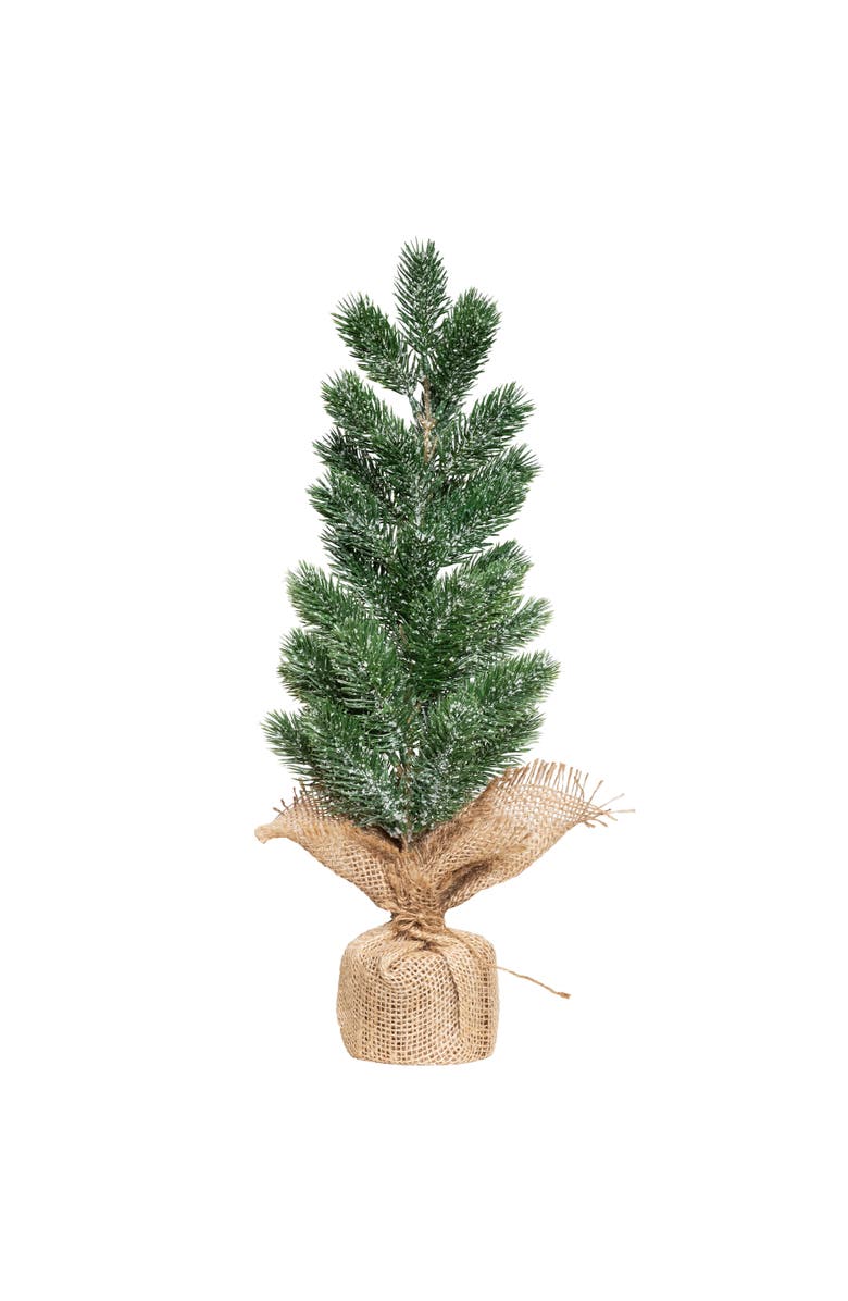 Northlight Frosted Pine in Burlap Base Christmas Tree - 17.5" - Unlit, Main, color, 