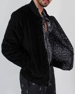 Lords of Harlech Don Velvet Reversible Bomber Jacket