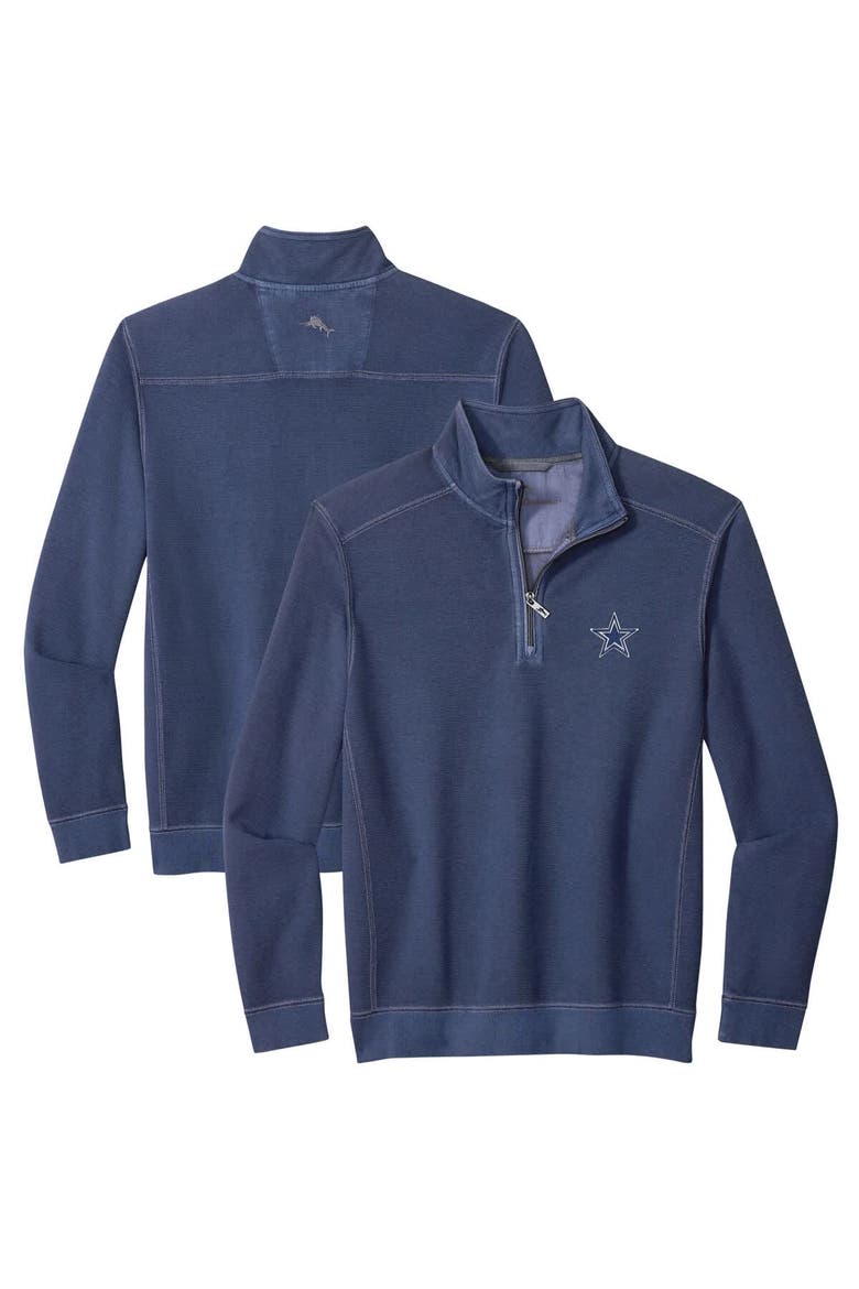 Men's Tommy Bahama  Navy Dallas Cowboys Sport Tobago Half-Zip Pullover, Main, color, Navy