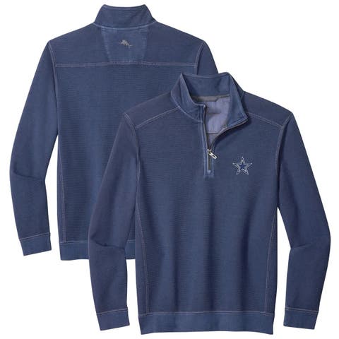 Men's Tommy Bahama  Navy Dallas Cowboys Sport Tobago Half-Zip Pullover