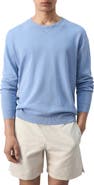 MANGO Fine Knit Crewneck Cotton Sweater