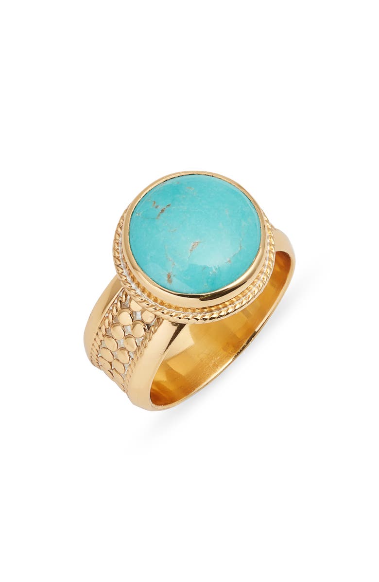 Anna Beck Turquoise Cocktail Ring, Main, color, 