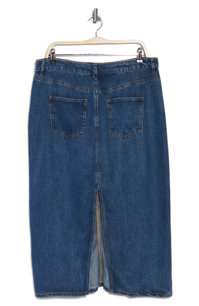 DR2 by Daniel Rainn Denim Midi Skirt, Alternate, color, Mid Wash