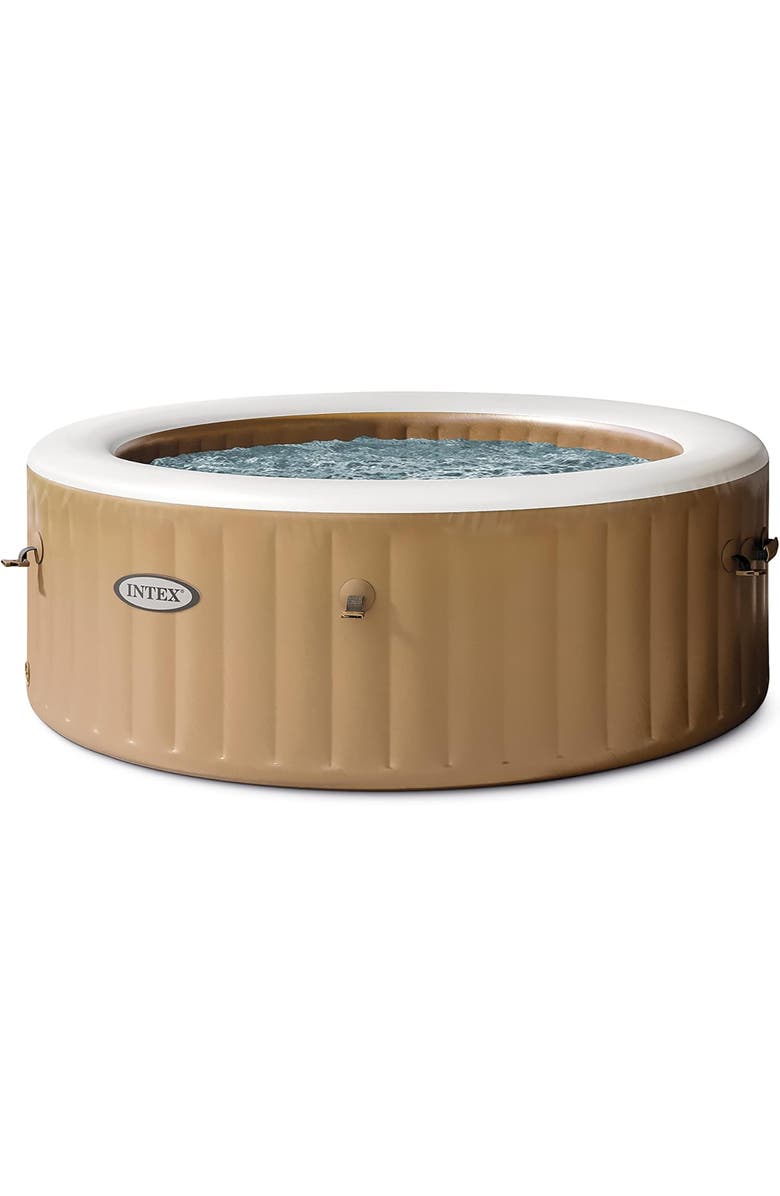 Intex Purespa Sahara Tan 4Person Inflatable Hot Tub, 77" Round, Jets, Main, color,