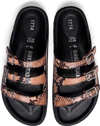 サンダル・ミュール Birkenstock Florida Snake Leather Sandals With Adjustable 1774 BIRKENSTOCK Florida Snakeskin Embossed Leather Buckle