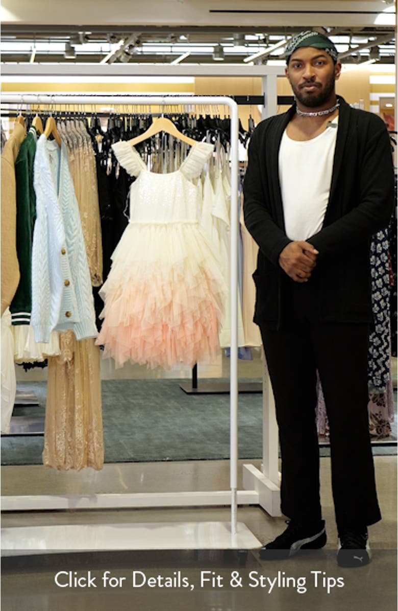 Kids' Ombré Ruffle Tutu Party Dress, sales video thumbnail