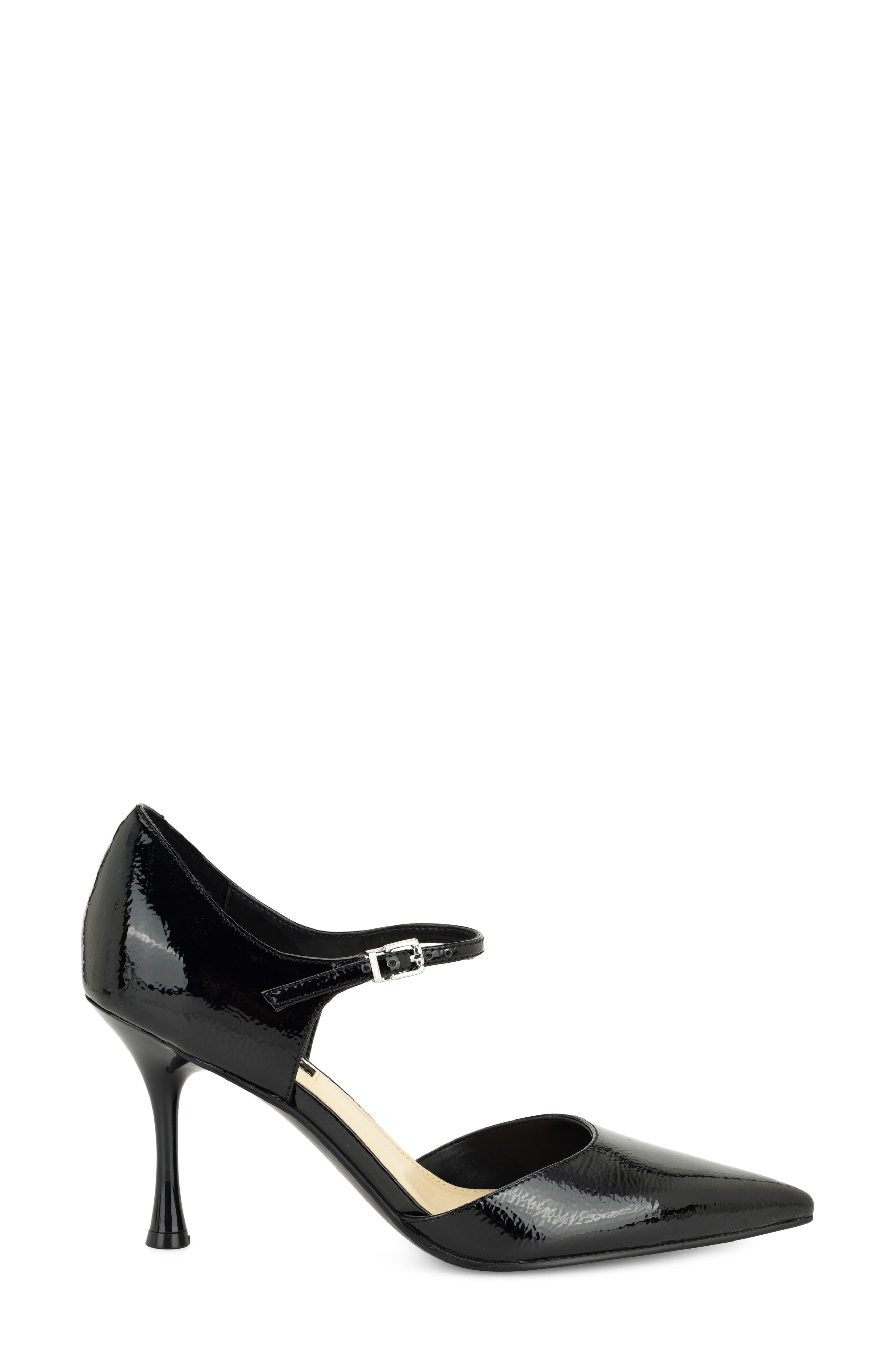 Piraye Faux Leather Mary Jane Pump, Alternate, color, BLACK