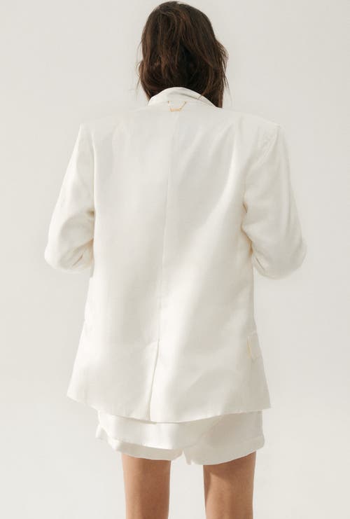 Shop Silk Laundry Twill Miami Blazer White