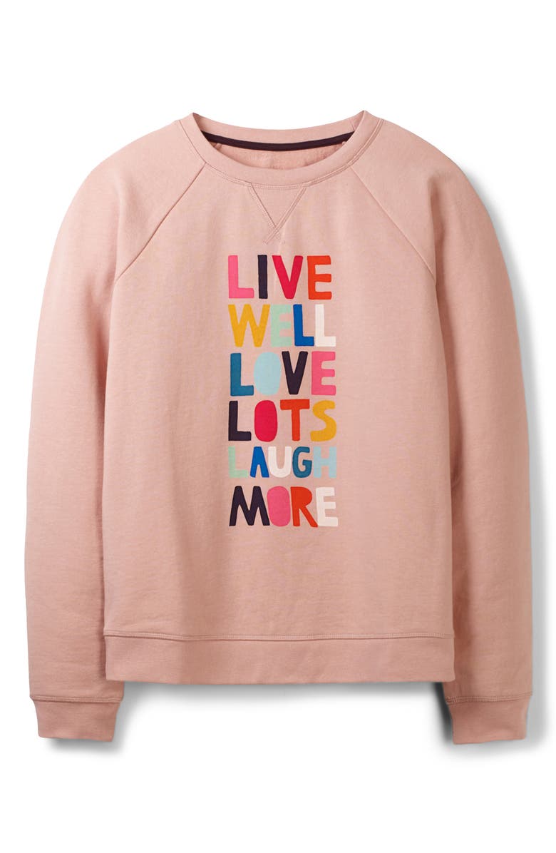 Boden Live Well Graphic Sweatshirt, Alternate, color,