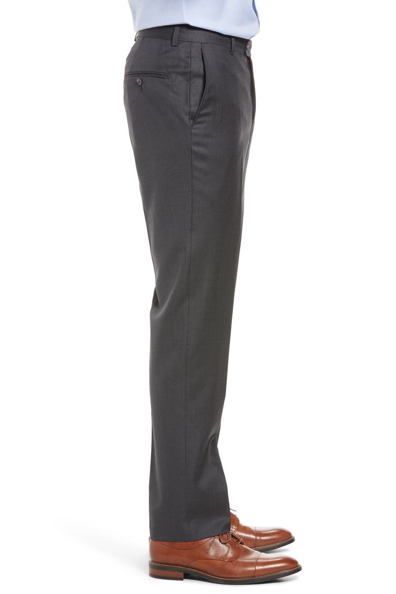 Honeyway Flat Front Pants, Alternate, color, CHARCOAL